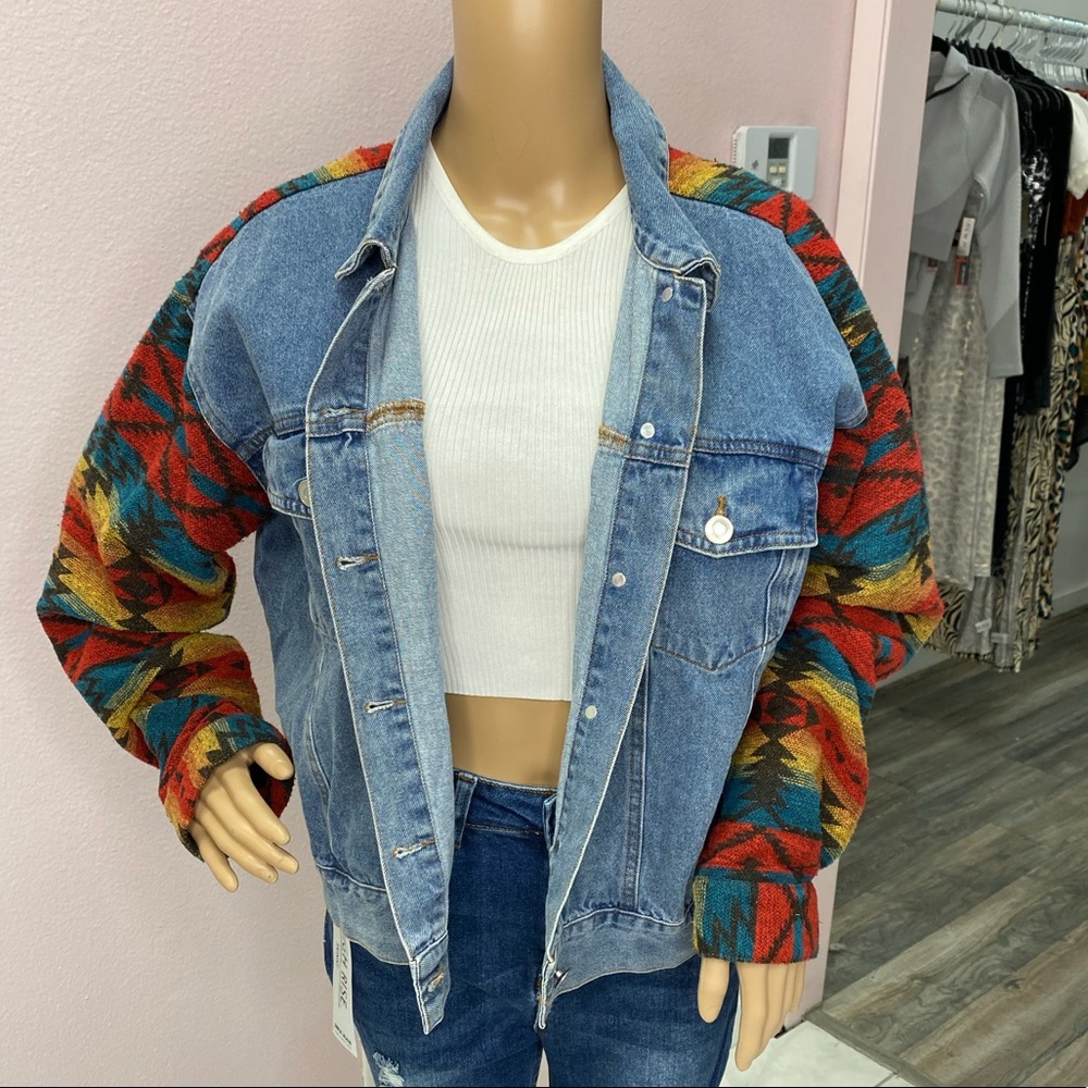 Aztec jean jacket
